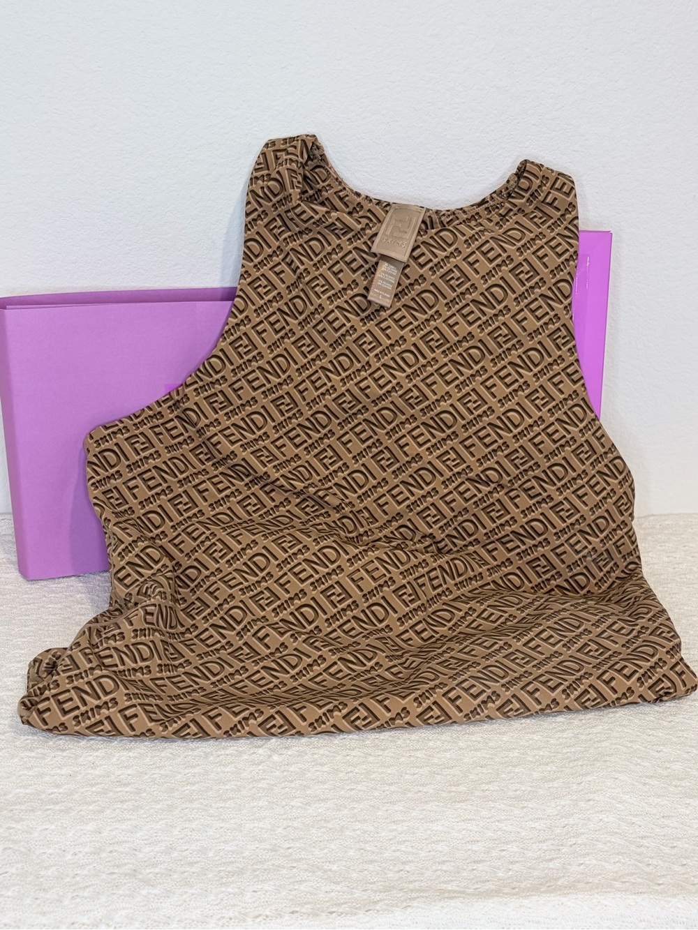 Fendi x SKIMS High Neck Logo Bodysuit Size Large NWOT